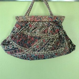 Vintage Silk Pleated Clutch